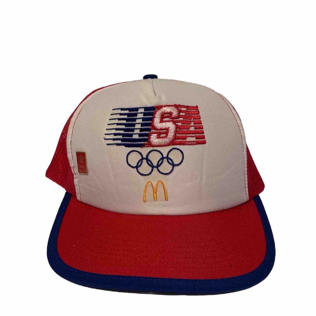 Vintage Usa Olympics Mcdonalds Snapback Trucker Hat Vintage Usa Olympics Mcdonalds Snapback Trucker Hat